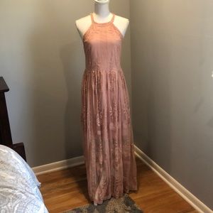 Blush maxi dress